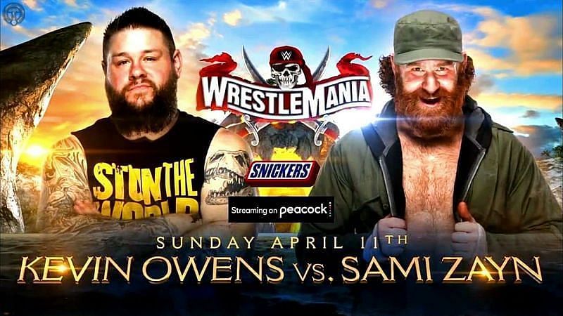 Kevin Owens vs. Sami Zayn is set for WrestleMania (Credit: WWE)